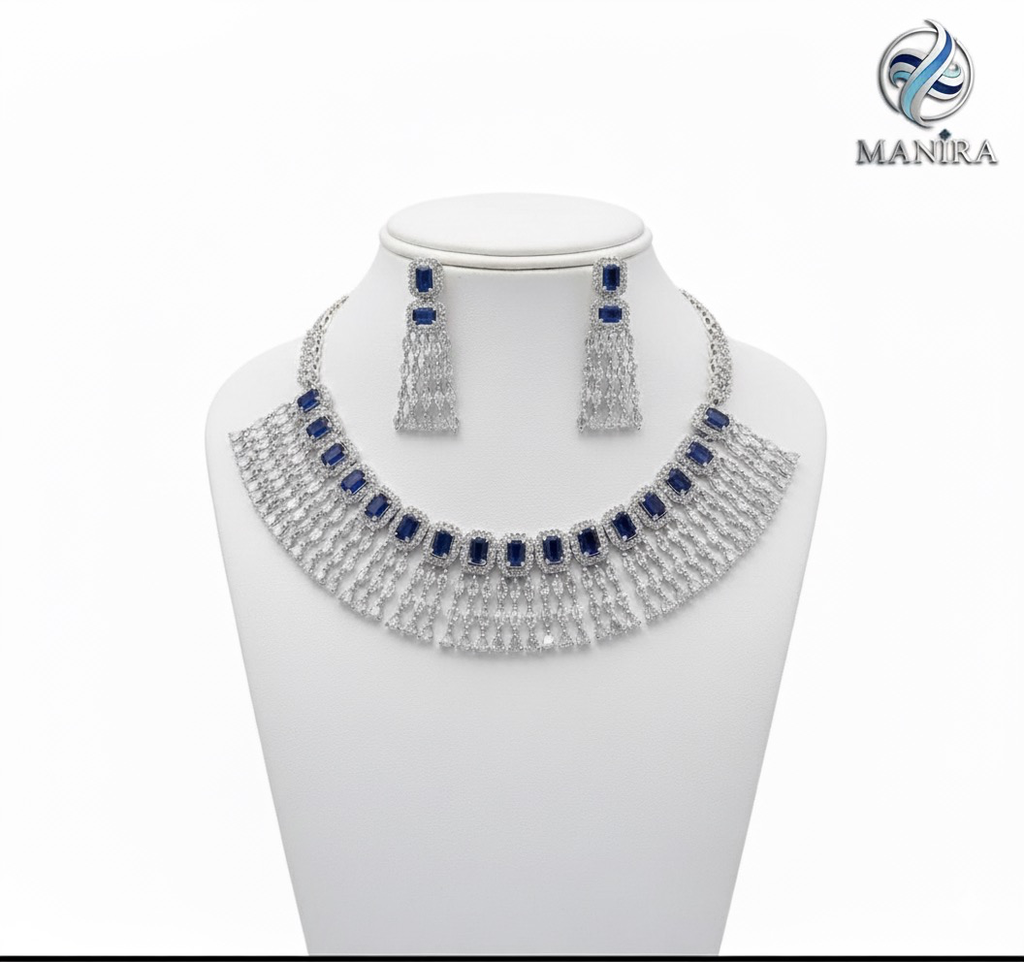 Blue Sapphire Fringe Set