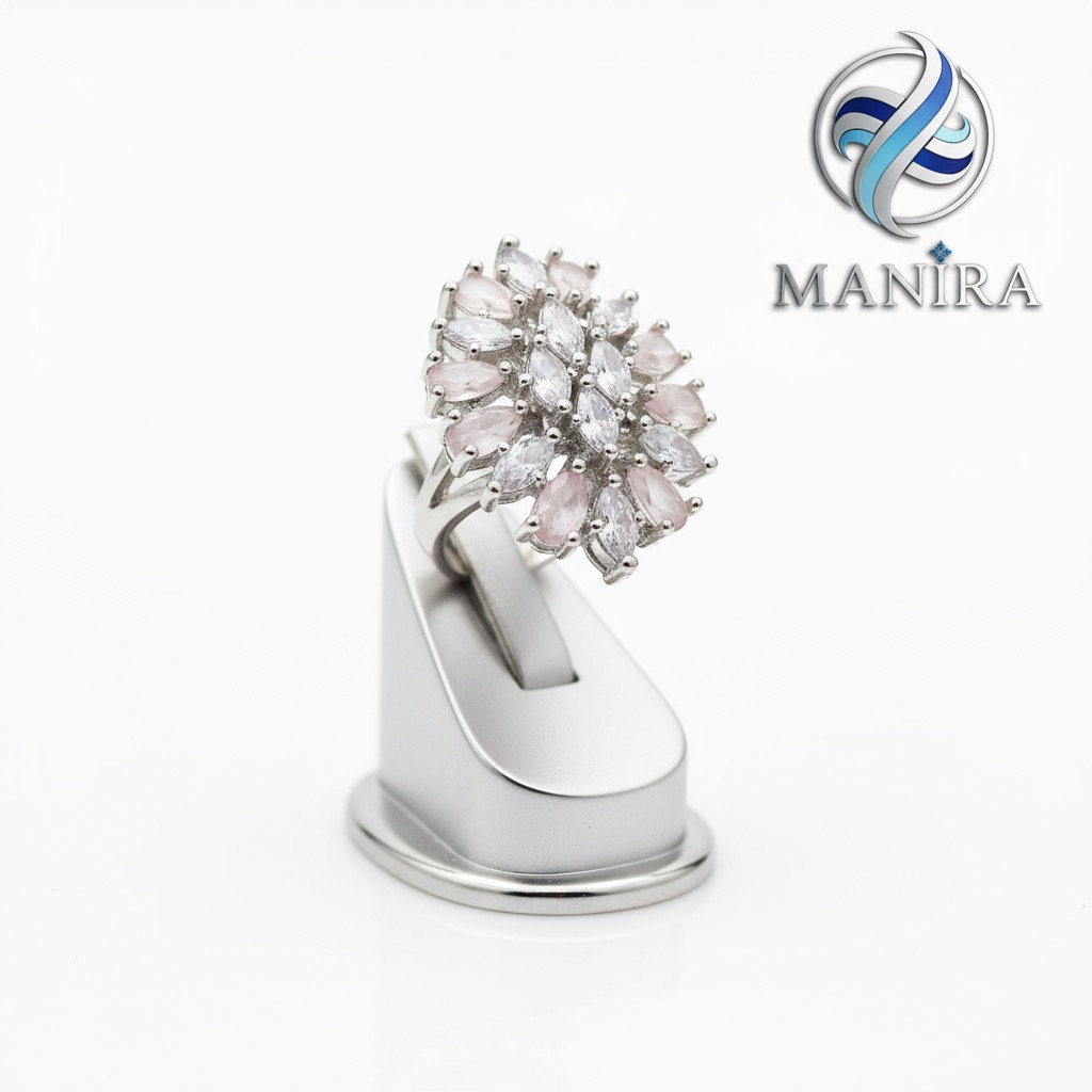 Blush Petal Cluster Ring