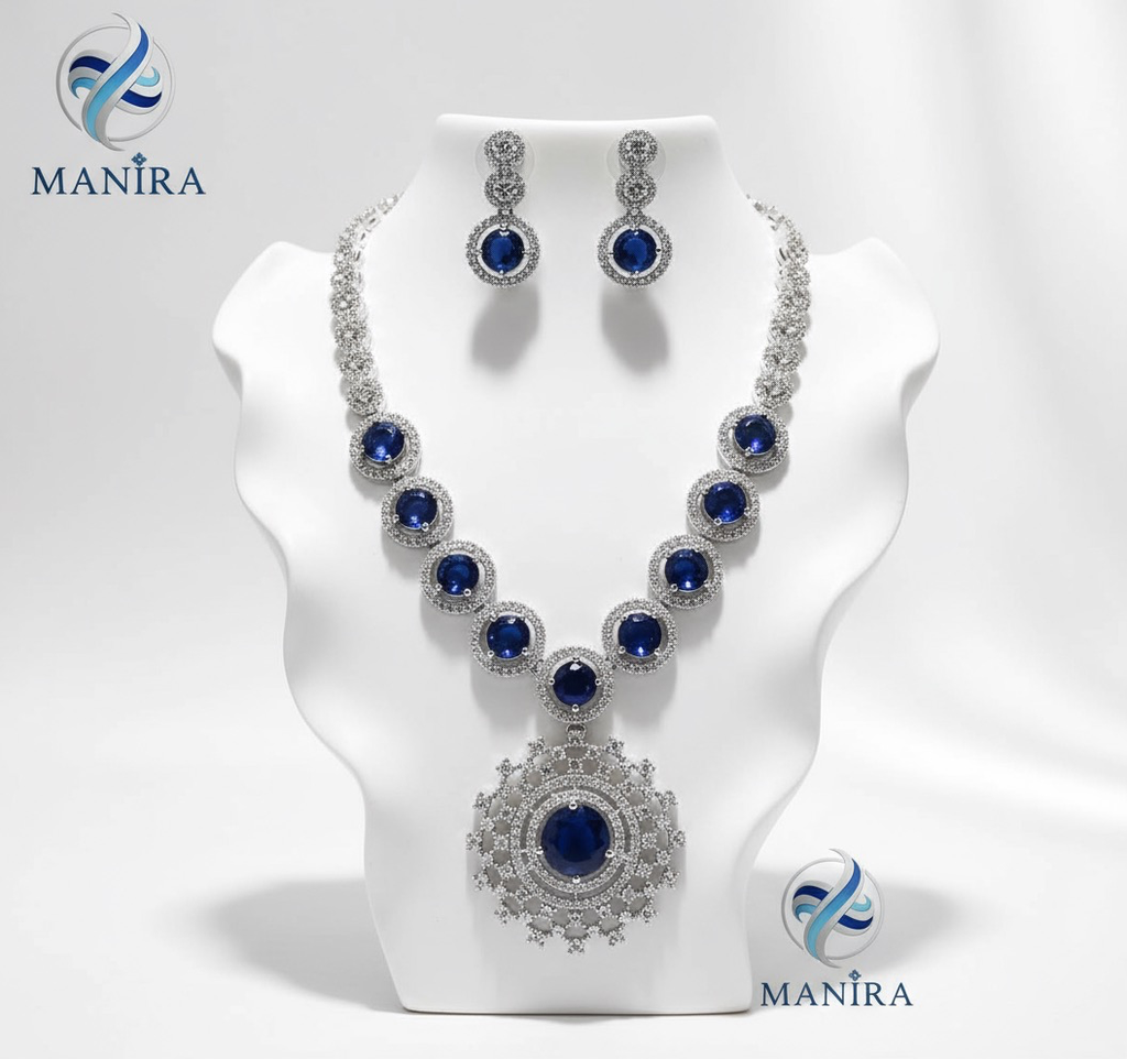 Blue Vine AD Necklace Set